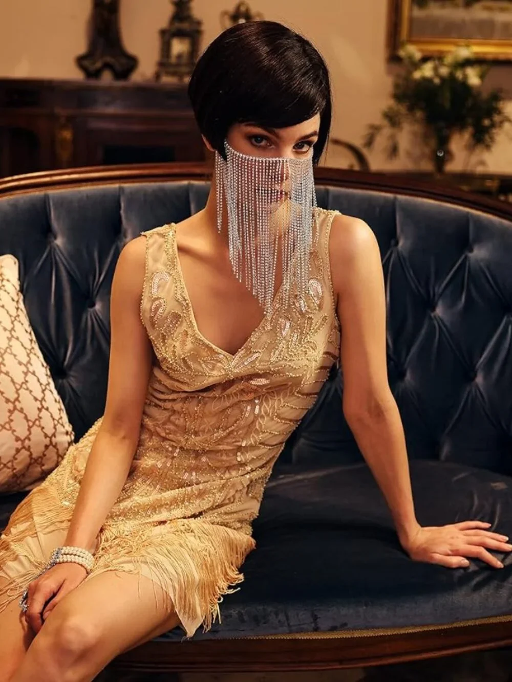 Fringe Masquerade Mask Chain